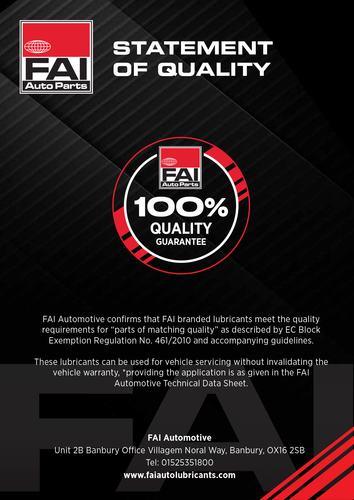 FAI Standard Statement Of Quality A4 PROOF
